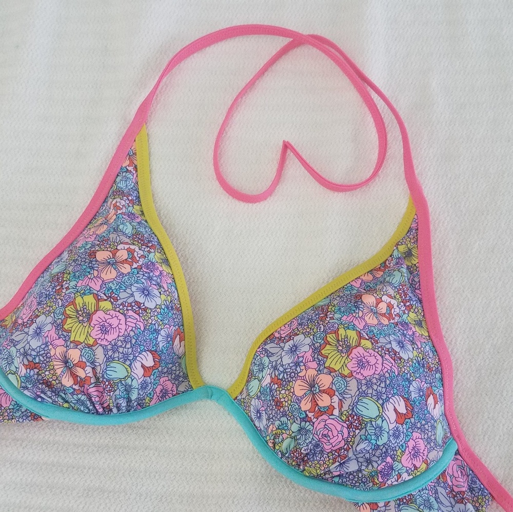 Floral Victoria's Secret Swim Underwire Bikini Top
